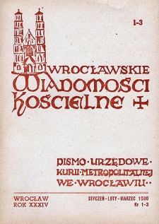 Wrocławskie Wiadomości Kościelne. R. 34 (1980), nr 1/3