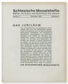 Schlesische Monatshefte : Blätter für Kultur und Schrifttum der Heimat. Jahrgang VI, November 1929, Nummer 11