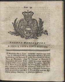 Gazeta Warszawska. R.1774 Nr 53