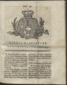 Gazeta Warszawska. R.1774 Nr 55