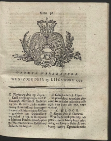 Gazeta Warszawska. R.1774 Nr 56