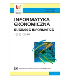 Spis treści [Informatyka Ekonomiczna = Business Informatics, 2015, Nr 1 (35)]