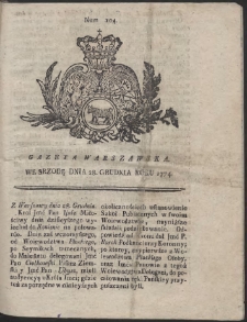 Gazeta Warszawska. R.1774 Nr 104
