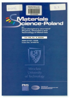 Materials Science-Poland : An Interdisciplinary Journal of Physics, Chemistry and Technology of Materials, Vol. 26, 2008, nr 4