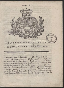 Gazeta Warszawska. R.1775 Nr 2