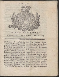 Gazeta Warszawska. R.1775 Nr 30