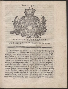Gazeta Warszawska. R.1775 Nr 37