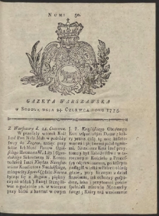 Gazeta Warszawska. R.1775 Nr 50