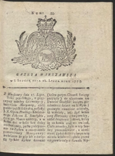 Gazeta Warszawska. R.1775 Nr 55