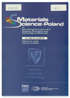 Materials Science-Poland : An Interdisciplinary Journal of Physics, Chemistry and Technology of Materials, Vol. 28, 2010, Nr 2