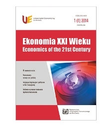 Spis treści [Ekonomia XXI Wieku = Economics of the 21st Century, 2014, Nr 1 (1)]