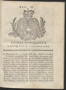 Gazeta Warszawska. R.1775 Nr 56