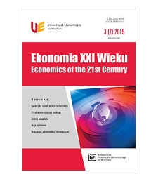 Spis treści [Ekonomia XXI Wieku = Economics of the 21st Century, 2015, Nr 3 (7)]