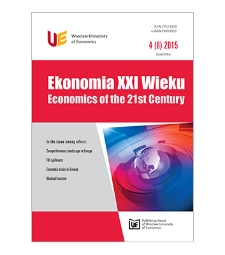 Spis treści [Ekonomia XXI Wieku = Economics of the 21st Century, 2015, Nr 4 (8)]