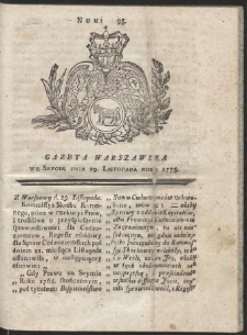 Gazeta Warszawska. R.1775 Nr 95