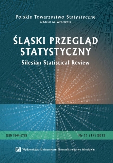 Spis treści [Śląski Przegląd Statystyczny = Silesian Statistical Review, 2013, Nr 11 (17)]