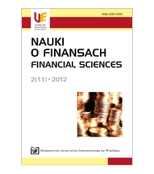 Spis treści [Nauki o Finansach = Financial Sciences, 2012, Nr 2 (11)]