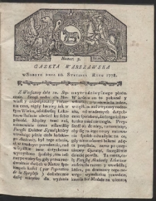 Gazeta Warszawska. R.1778 Nr 3