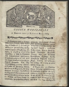 Gazeta Warszawska. R.1778 Nr 11