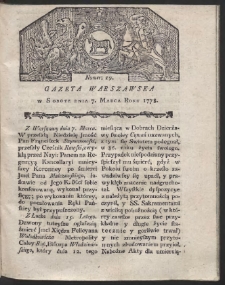 Gazeta Warszawska. R.1778 Nr 19