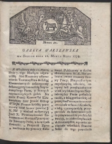 Gazeta Warszawska. R.1778 Nr 20