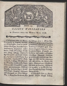 Gazeta Warszawska. R.1778 Nr 25