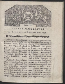 Gazeta Warszawska. R.1778 Nr 26
