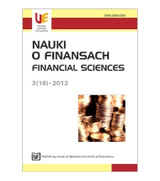 Table of contents [Nauki o Finansach = Financial Sciences, 2013, Nr 3 (16)]