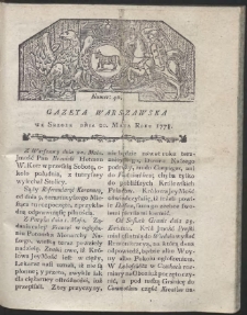 Gazeta Warszawska. R.1778 Nr 40