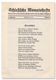 Schlesische Monatshefte : Blätter für Nationalsozialistische Kultur des Deutschen Südostens. 14. Jahrgang, Februar 1937, Nummer 2
