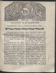 Gazeta Warszawska. R.1778 Nr 44