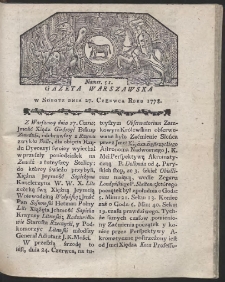 Gazeta Warszawska. R.1778 Nr 51