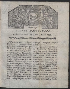 Gazeta Warszawska. R.1778 Nr 57
