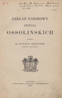 Zakład Narodowy imienia Ossolińskich