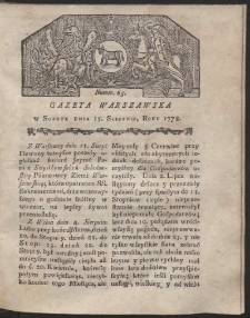 Gazeta Warszawska. R.1778 nr 65