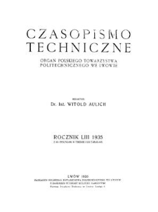 Czasopismo Techniczne. R. 53, 10 kwietnia 1935, Nr 7