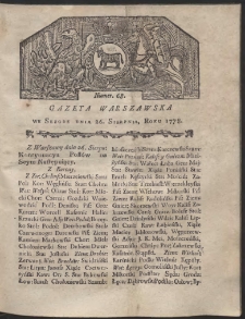 Gazeta Warszawska. R.1778 Nr 68