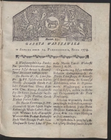 Gazeta Warszawska. R.1778 Nr 85