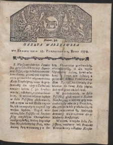 Gazeta Warszawska. R.1778 Nr 86