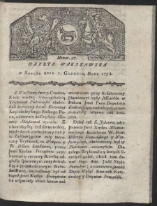 Gazeta Warszawska. R.1778 Nr 97