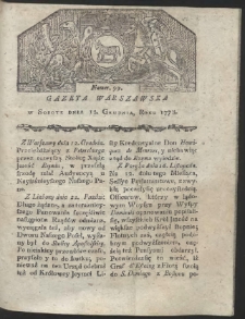 Gazeta Warszawska. R.1778 Nr 99