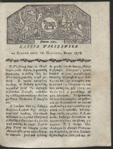 Gazeta Warszawska. R.1778 Nr 100