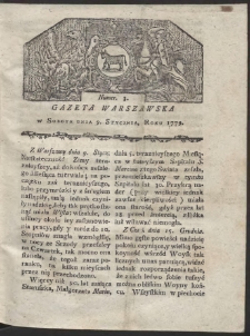 Gazeta Warszawska. R. 1779 Nr 3