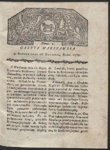 Gazeta Warszawska. R. 1779 Nr 5