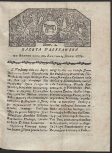 Gazeta Warszawska. R. 1779 Nr 6