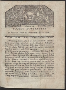 Gazeta Warszawska. R. 1779 Nr 9