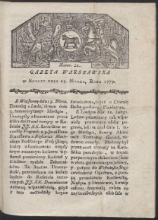 Gazeta Warszawska. R. 1779 Nr 21
