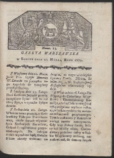 Gazeta Warszawska. R. 1779 Nr 23
