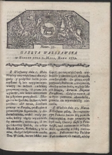 Gazeta Warszawska. R. 1779 Nr 35