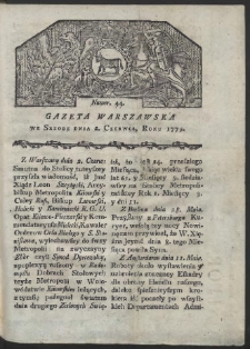 Gazeta Warszawska. R. 1779 Nr 44